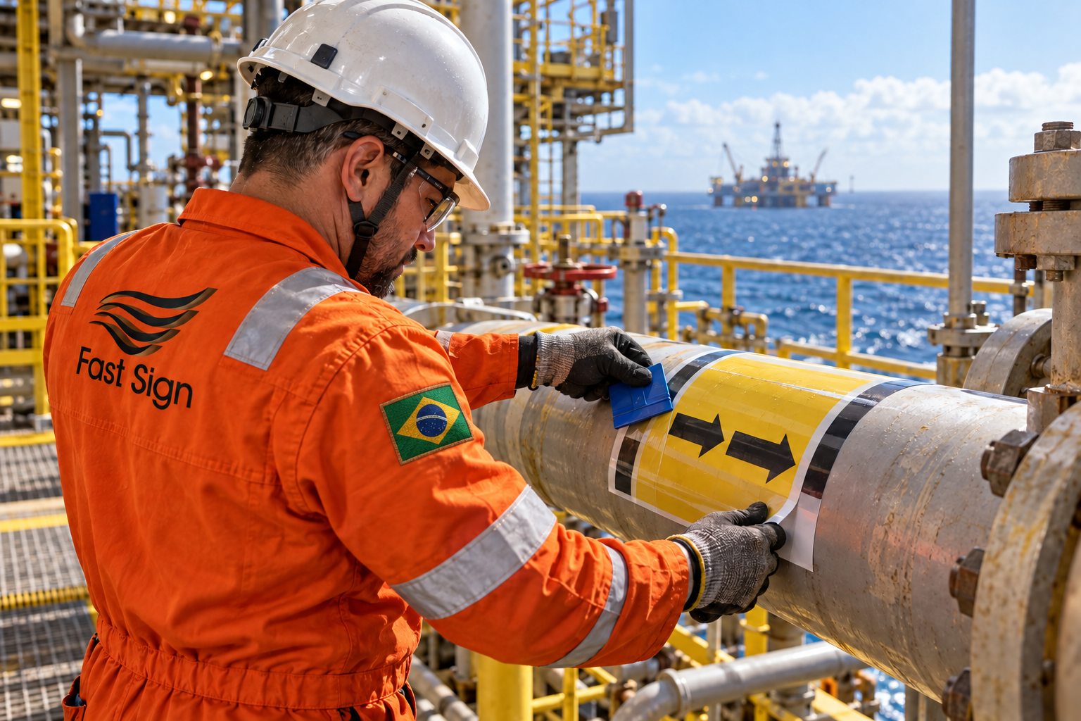 Aplicação offshore: sinalização de tubulação