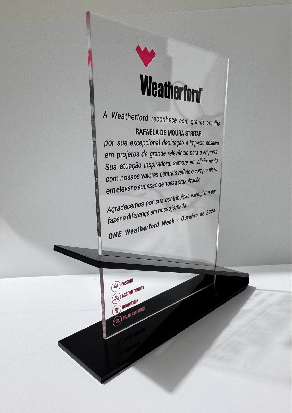 Troféu acrílico