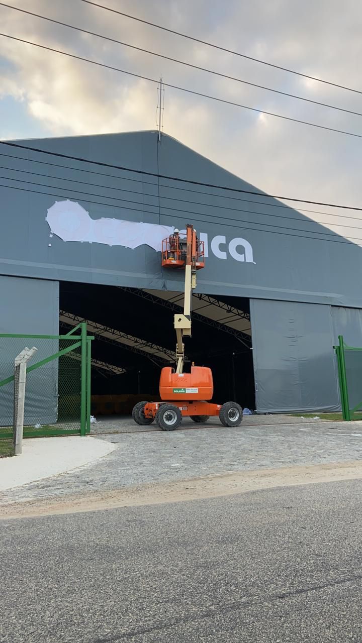 Vinil em tenda